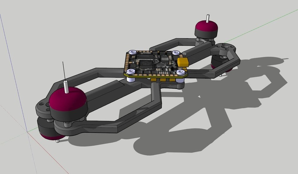 3D Printed Chinook 3" Quad Frame (2 PCS) by jaysonragasa