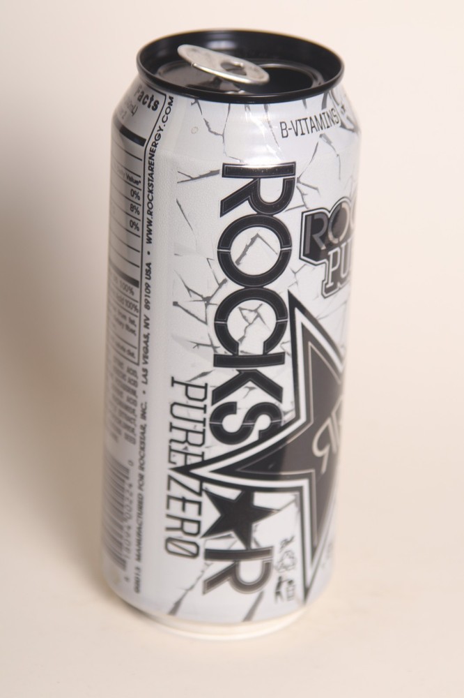 Rockstar Pure Zero Energy Can - 16oz Empty 2013