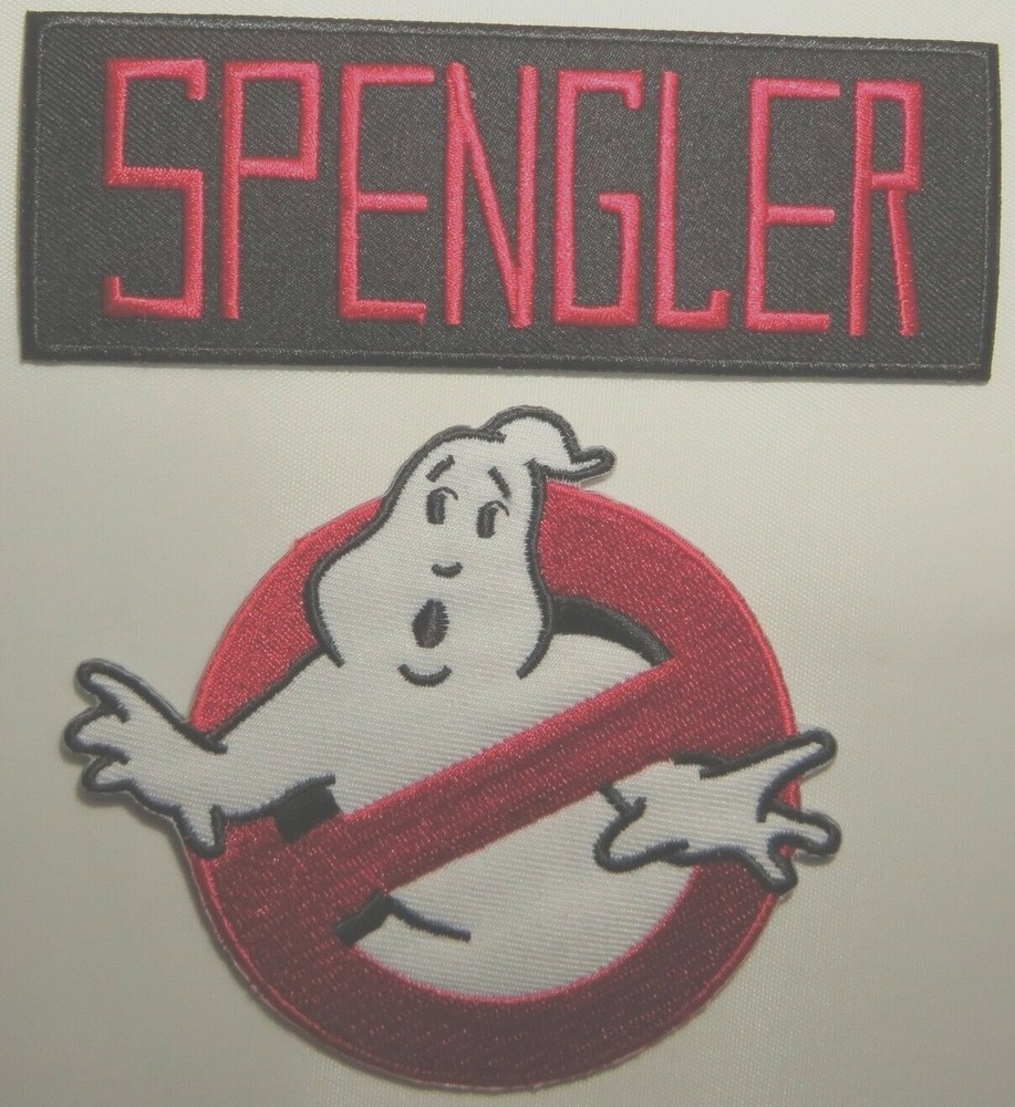 Ghostbusters SPENGLER No Ghosts Logo Screen Accurate 4" Patch Set of 2