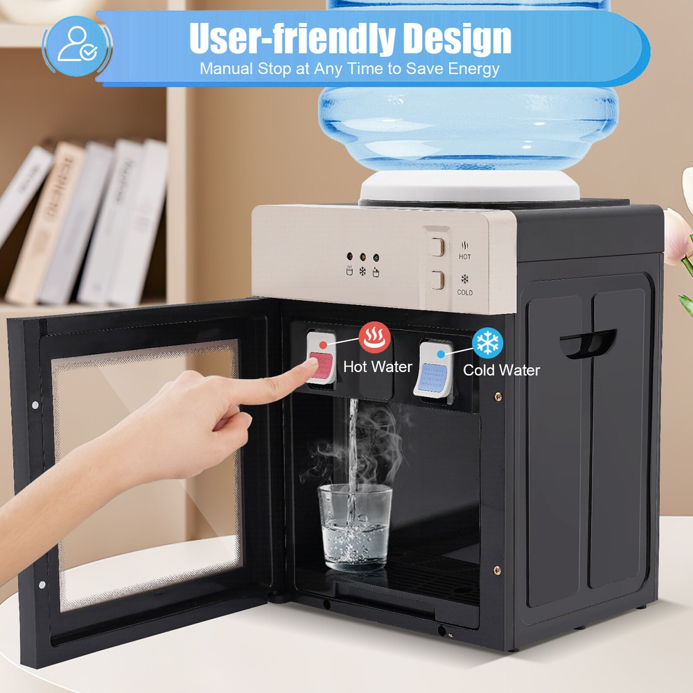 Top Loading Countertop Water Dispenser Hot Cold Water Cooler Drinking Machine
