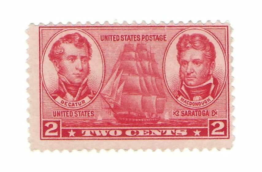 STAMPS US SCOTT 791 "S. Decatur & T. Macdonough" 2 CENT 1937 MNG
