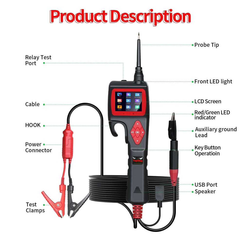 P200 SMART HOOK Powerful Oscilloscope Circuit Analyzer Tester Diagnostic tool