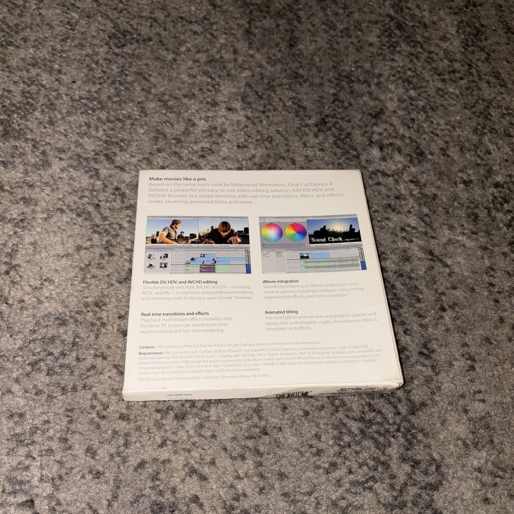 Apple Final Cut Express 4 HD Video Editing Software for Mac