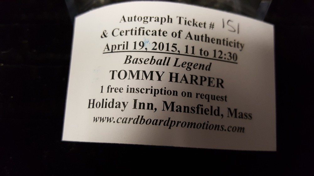 Tommy Harper Auto, Baseball, Rawlings