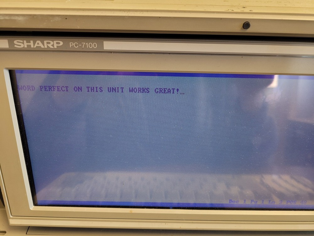 VINTAGE SHARP PC-7100 Personal Computer RARE MS DOS PC Works Great
