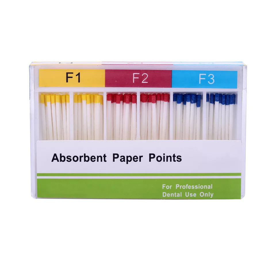 100pcs/Kit Dental Endodontic Absorbent Paper Points F1 F2 F3