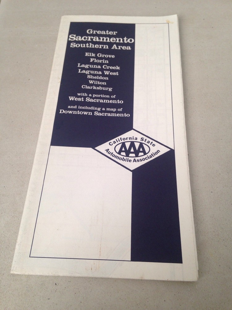 AAA 1995 - Greater Sacramento Southern Area - Road Map