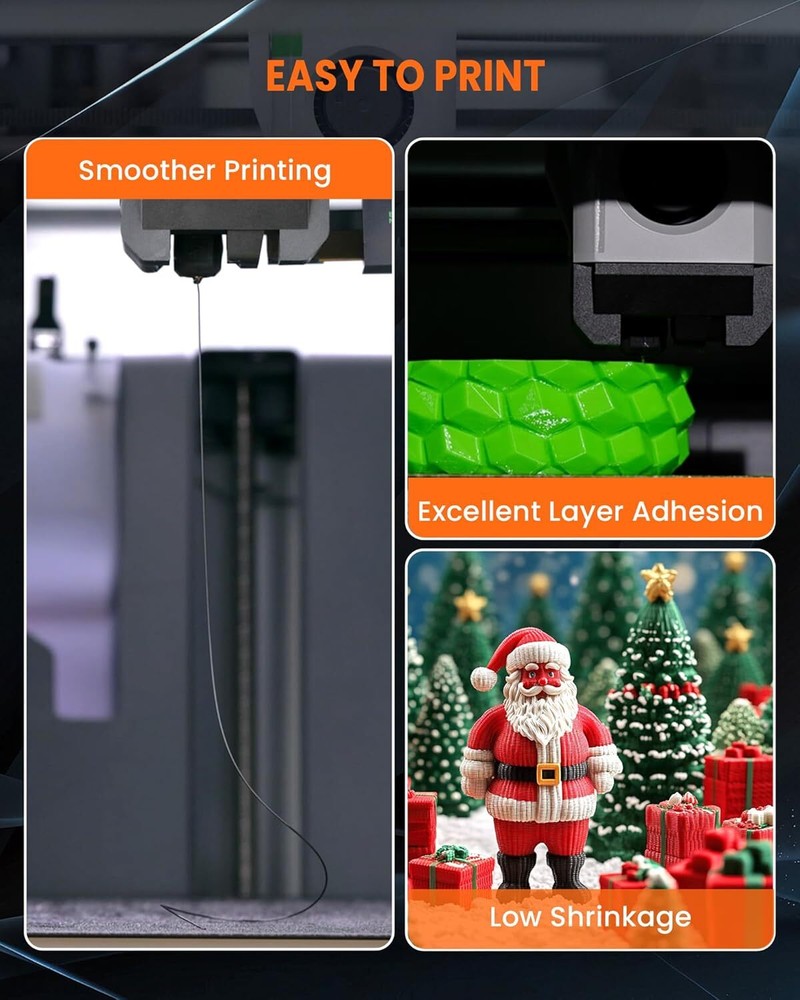 TECBEARS 8KG PLA 3D Printer Filament Bundle 1.75mm Less Stringing Entry Level