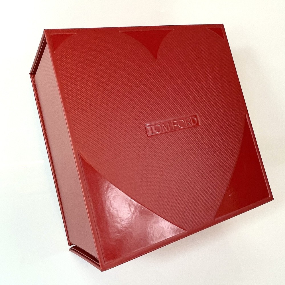 Authentic TOM FORD Square Empty Gift Box Packaging Heart Red 7.75"x4.25"