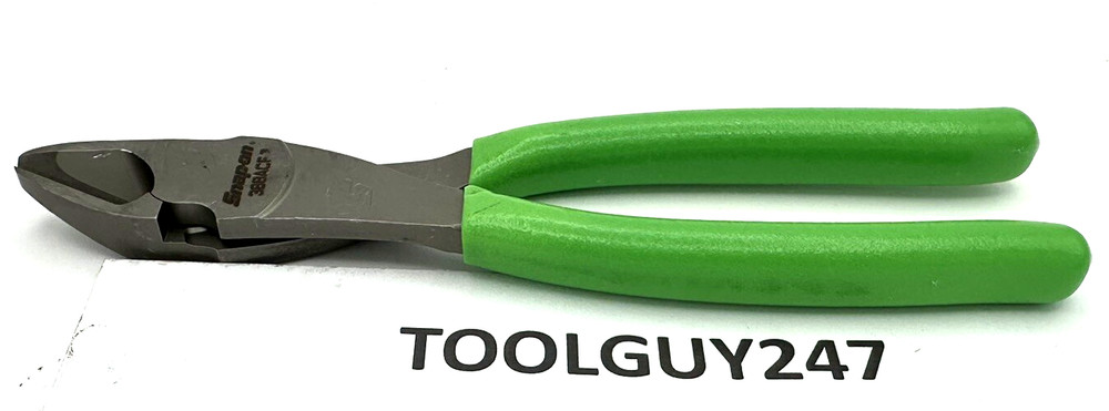 SNAP ON TOOLS USA GREEN Soft Grip 8" High-Leverage Diagonal Cutter 388ACF G NEW