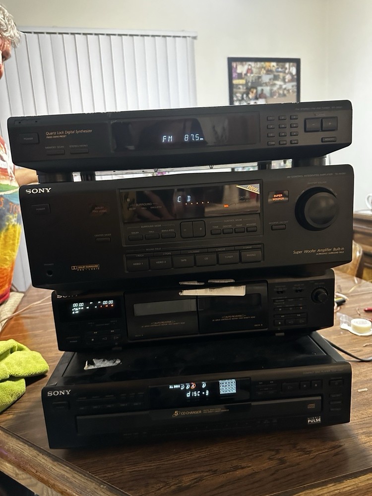 Sony CDP-CE375 5 Disc CD Changer Tested Works No remote