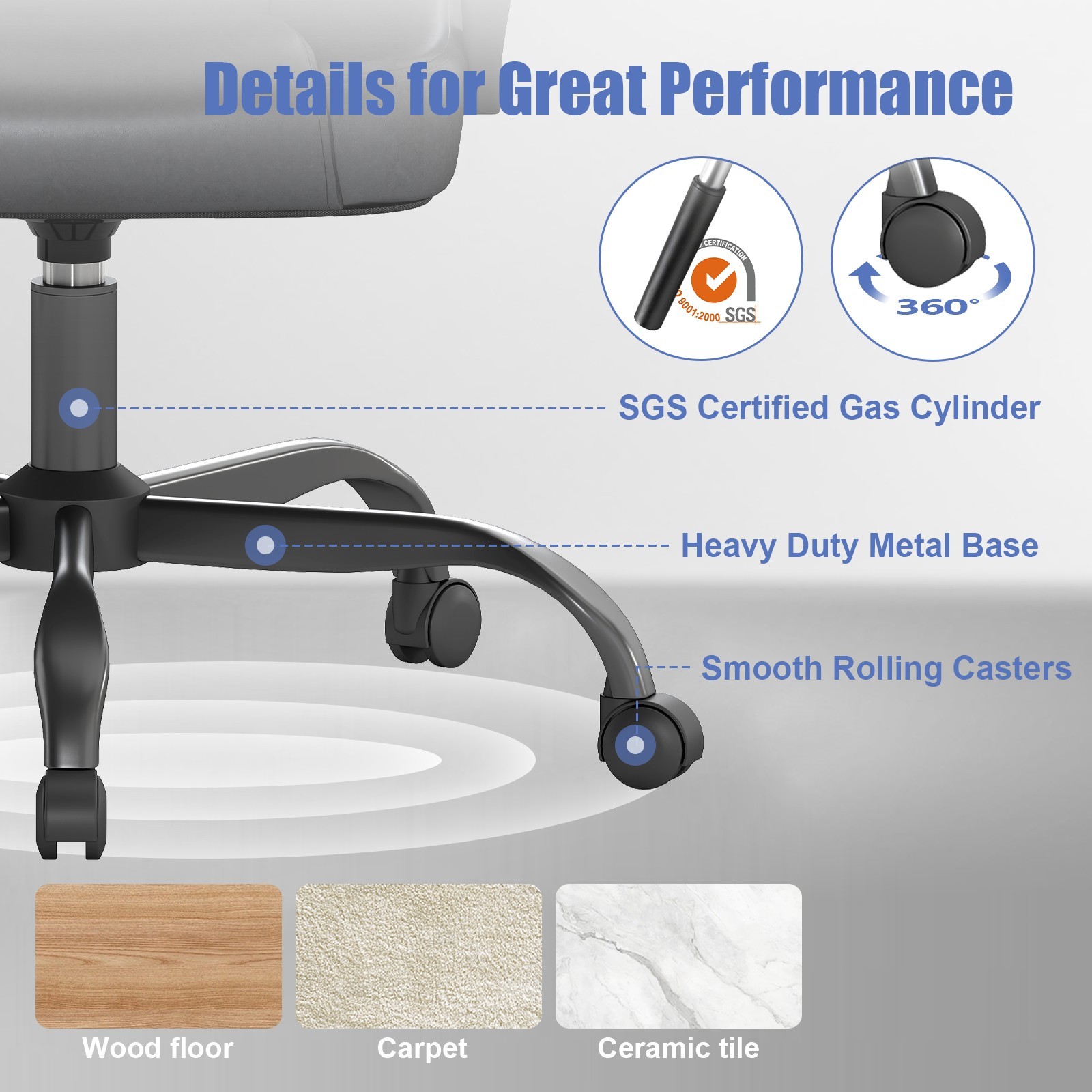 Small Office Chair, Executive PU Leather Desk chair Mid back Swivel Task chair