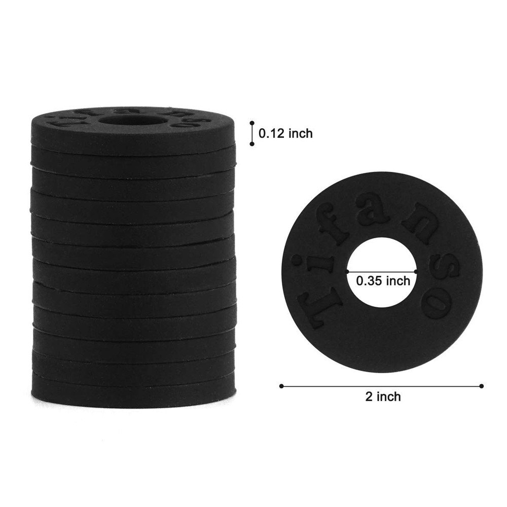 tifanso 6 Pairs Guitar Strap Locks, Premium Medium, Black Blocks