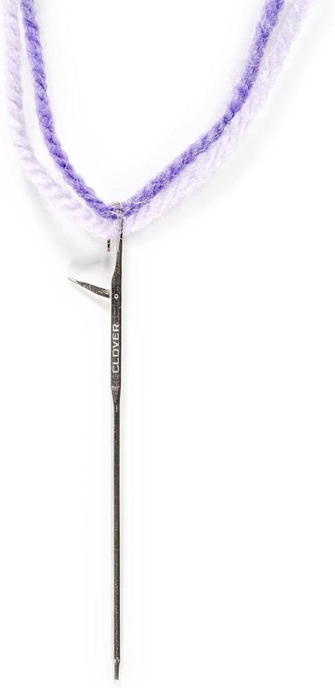 Clover 3160 Darning Needles with Latch Hook, Eye, 2-Piece Silver