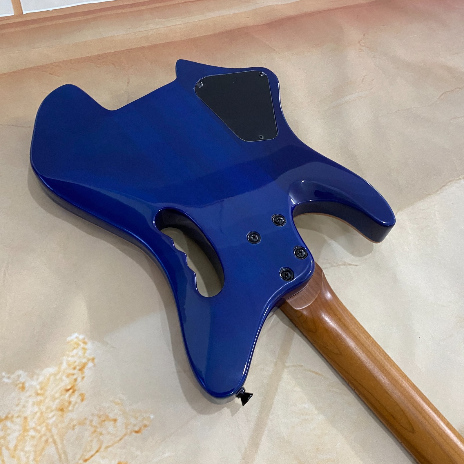 Headless Guitar HH pickups basswood body blue Discount