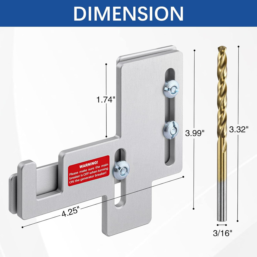 Generator Interlock Kit for Siemens/Murray 150-200 Amp Panels, Silver