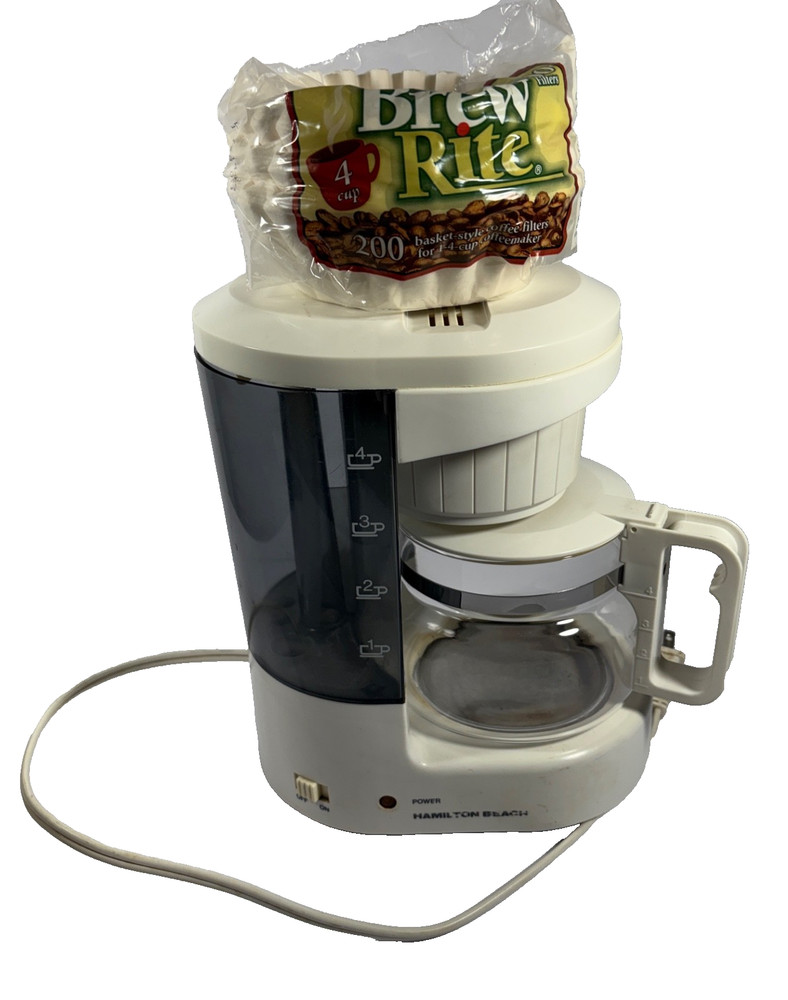 Small Drip Coffee Maker 4 Cup Used w Filters