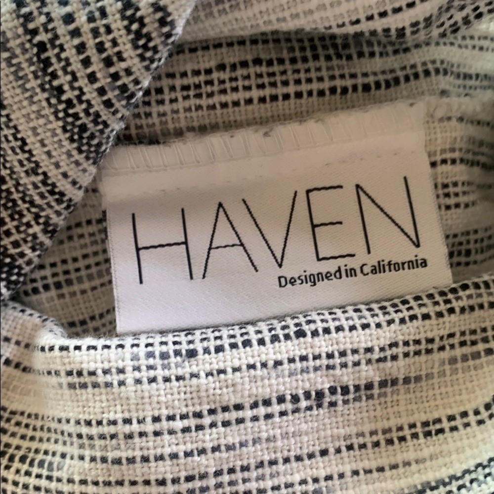 Haven striped accent pillowcase cover