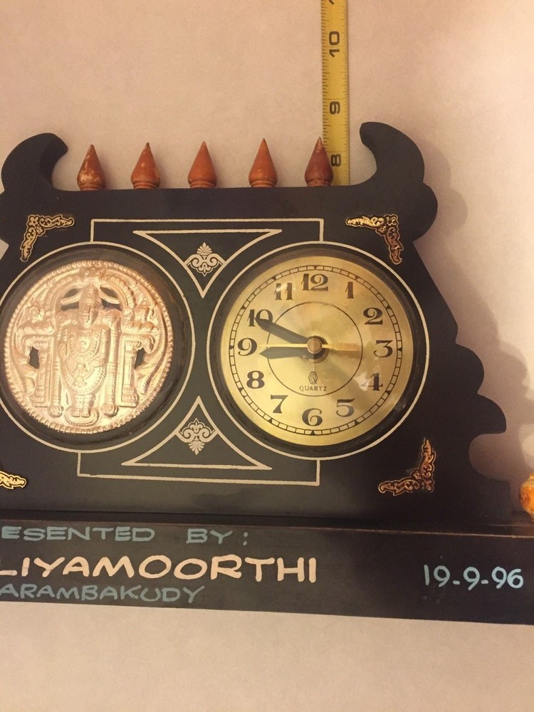 Mantle Clock - Hindu or India Theme - Presentation Gift - Quartz