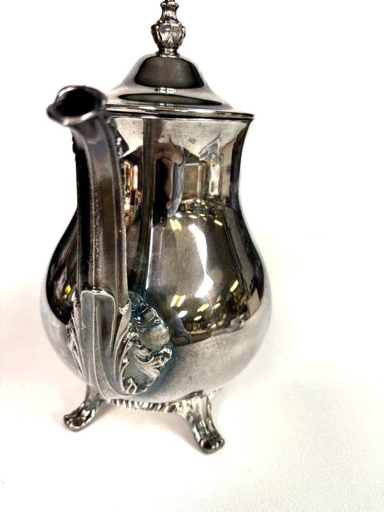 LS Co. Tea / Coffee Pot Silverplated 9" Tall