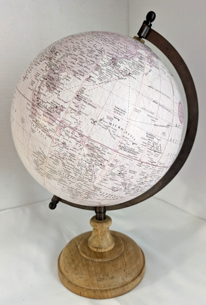 Walmart Table Top Large Globe Tan Decorative Purpose 12.75" x 8"