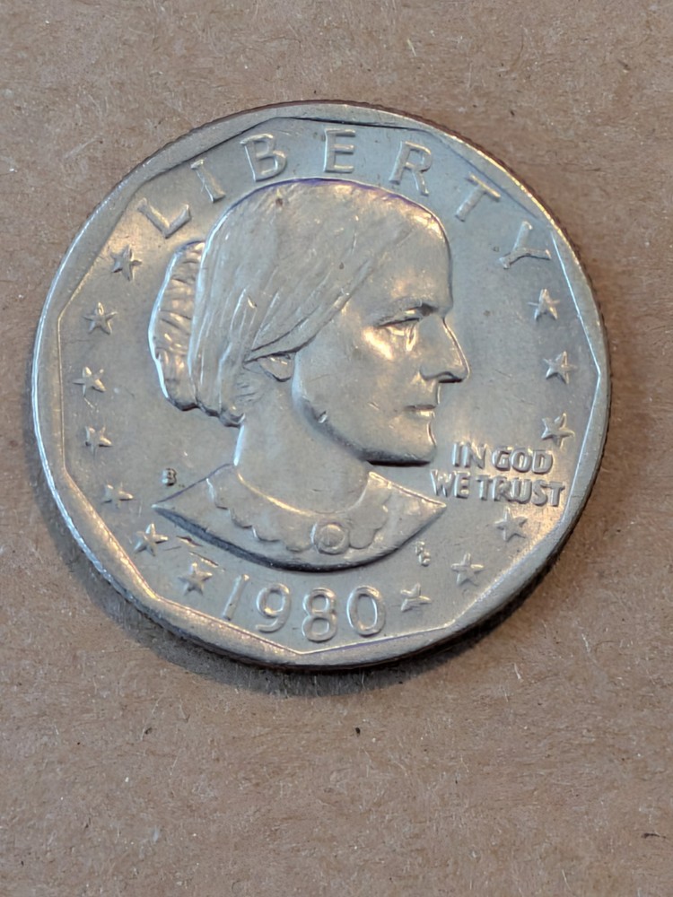 1980 Susan B Anthony $1 Wide Rim S mint mark