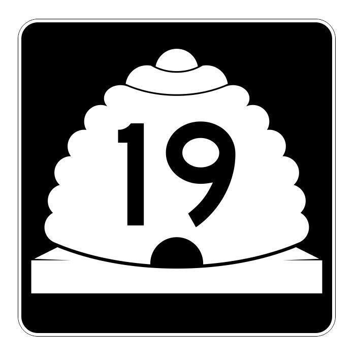 Utah State Highway 19 Sticker Decal
