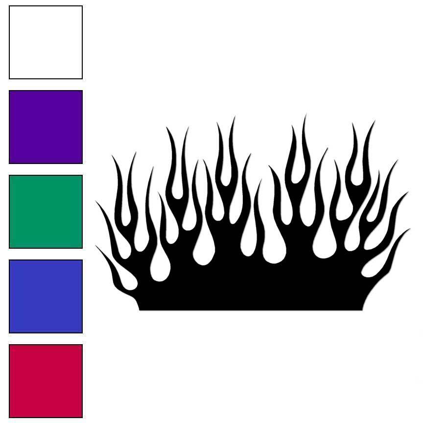 Flames Fire, Vinyl Decal Sticker, Multiple Colors & Sizes #7263