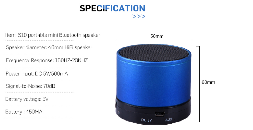 Wireless Bluetooth Speaker (Metal Casing)