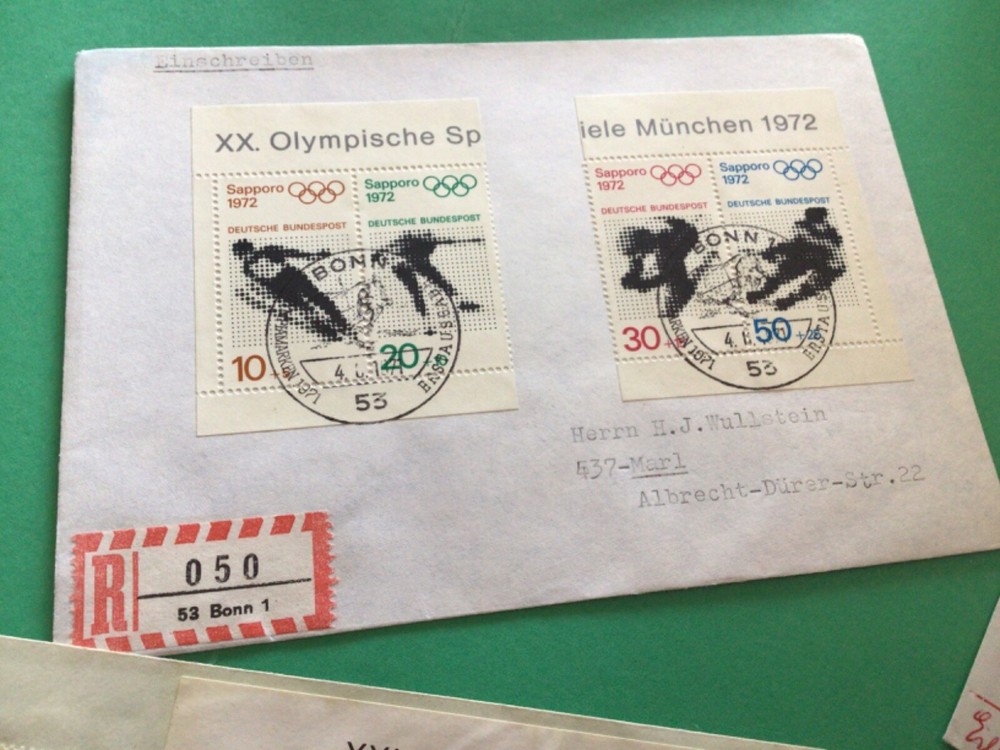 Germany Olympics 3 various postal covers A17797