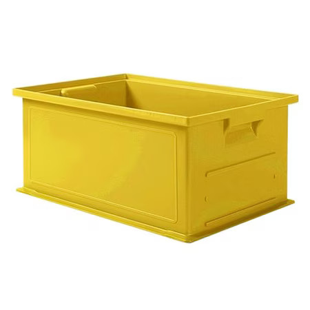 Ssi Schaefer 1462.191308Yl1 Solid & Stackable Straight Wall Storage Container,