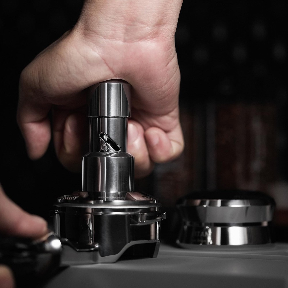 58mm Espresso Tamper with Sound Feedback - 4-Spring System for Consistent Tam...