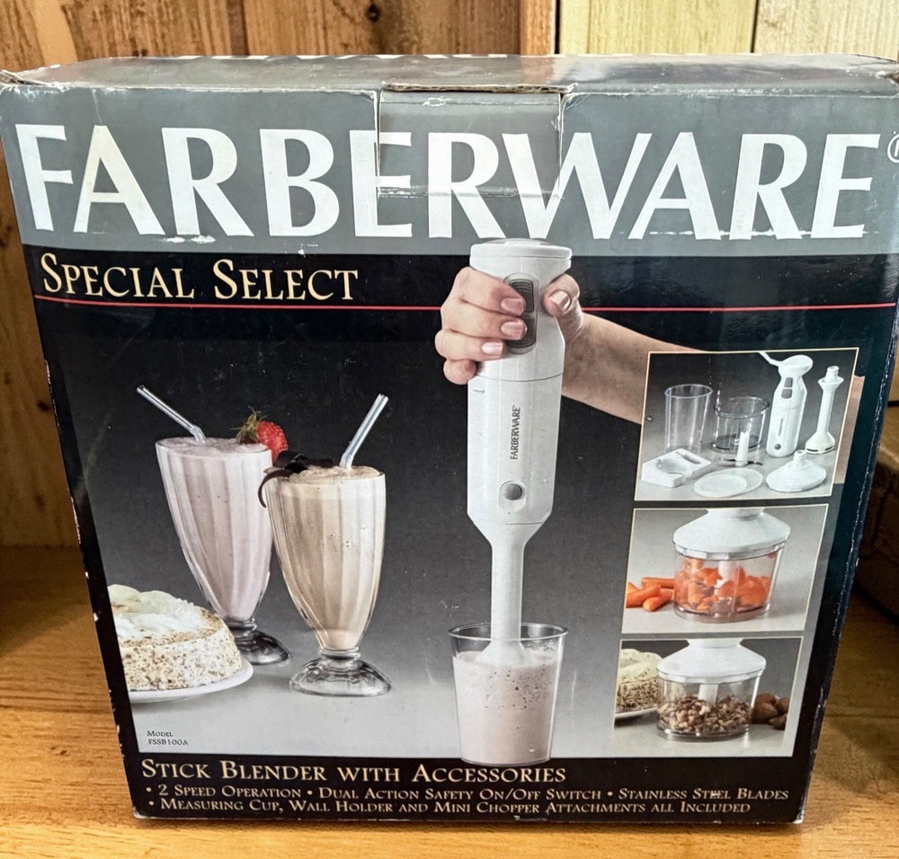 Farberware Special Select Stick Blender With Accessories Vintage