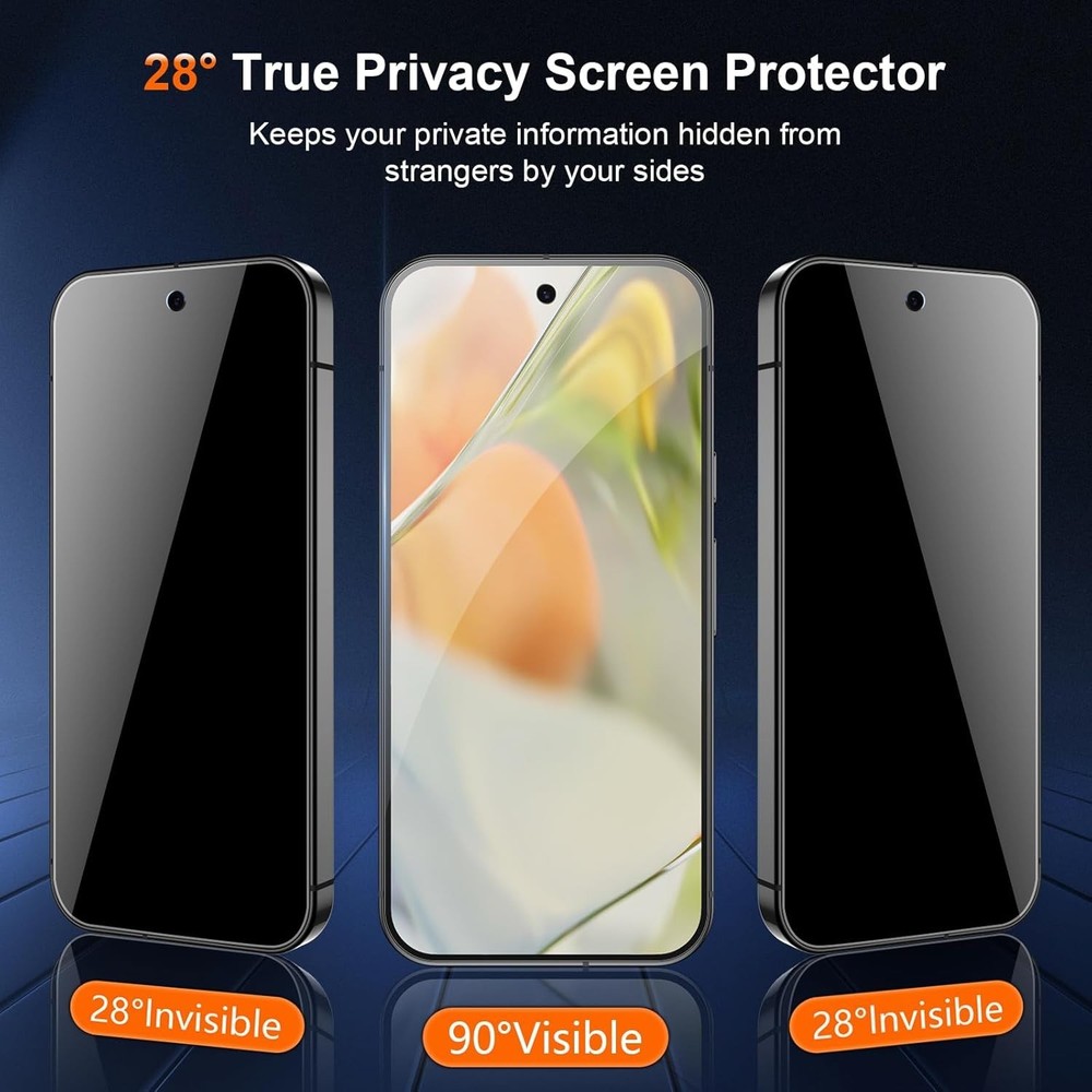 2 Pack Privacy Screen Protectors for Pixel 9/10 - TPU, Scratch Resistant, Eas...