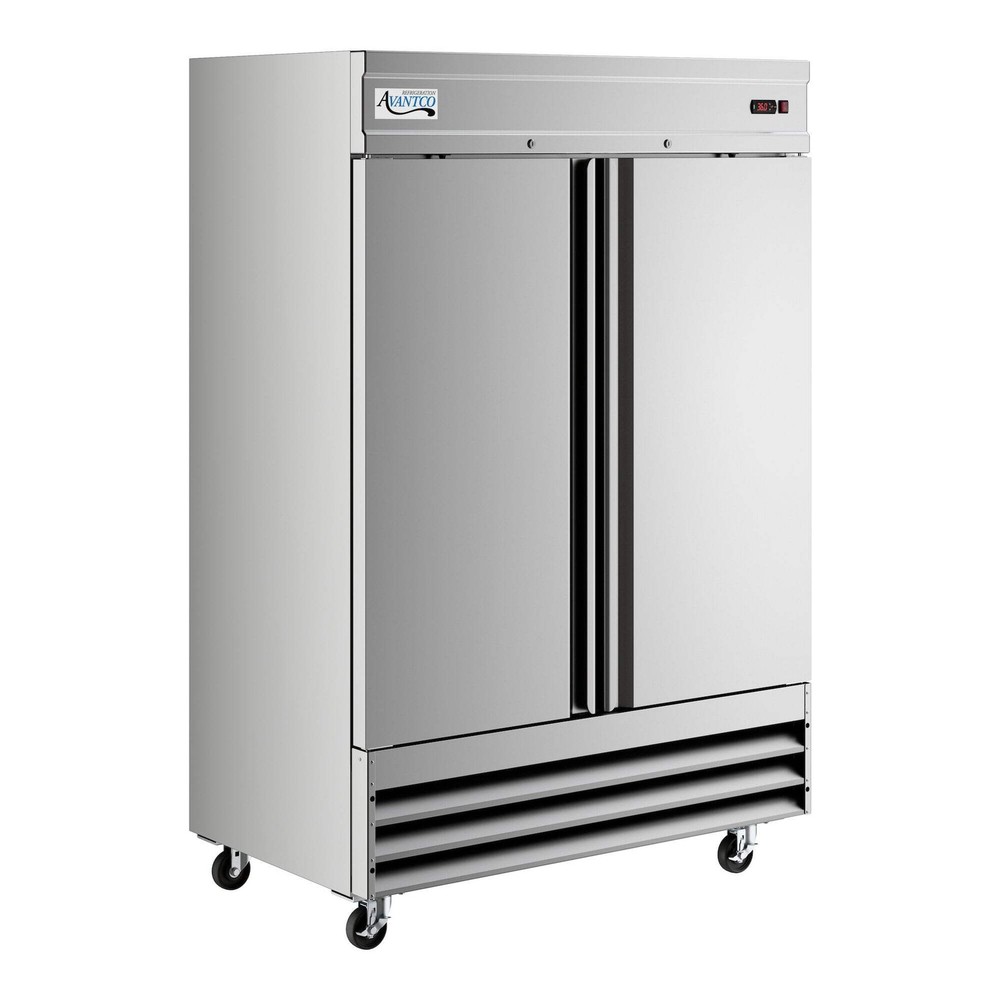 54" Stainless Steel Solid Door Reach-In Refrigerator