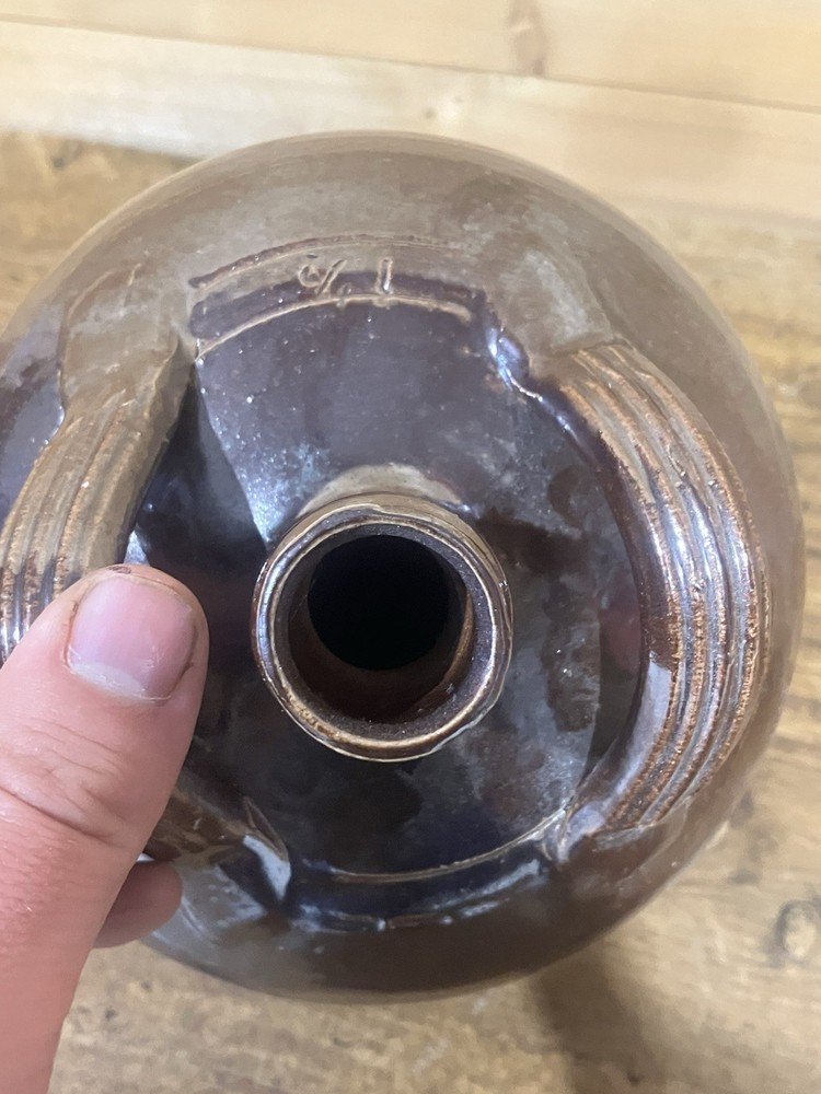 Antique Stoneware Oil Bottle