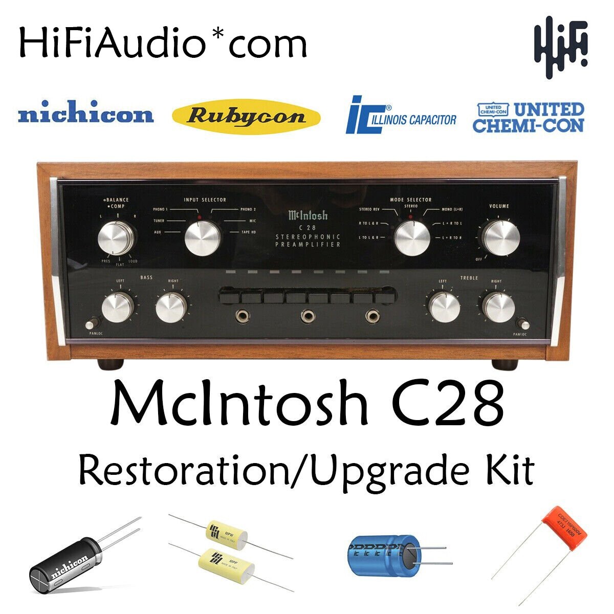 McIntosh C28 preamp FULL restoration recap repair service rebuild kit capacitor