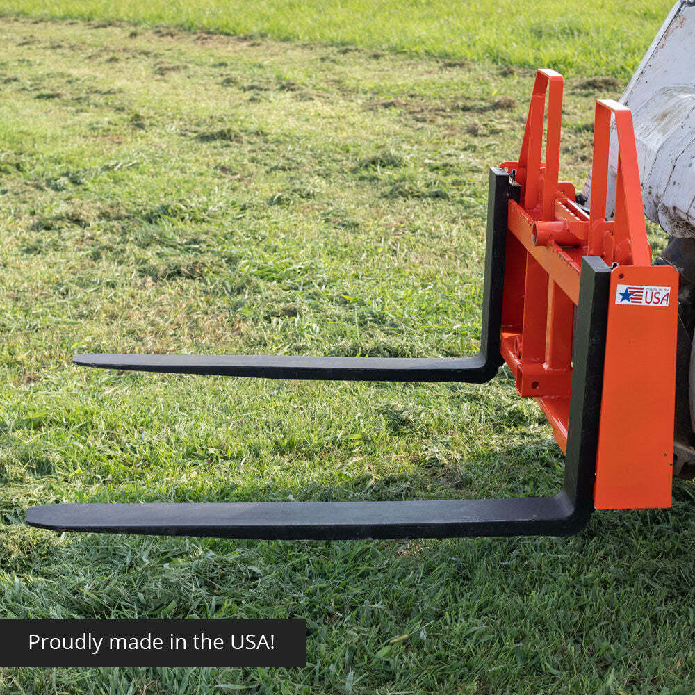 Titan Attachments UA USA Made Orange Step-Through Pallet Fork Frame Attachment