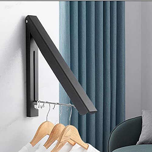 2Pack Retractable Clothes Drying Rack Wall Mounted Collapsible Laundry Hanger