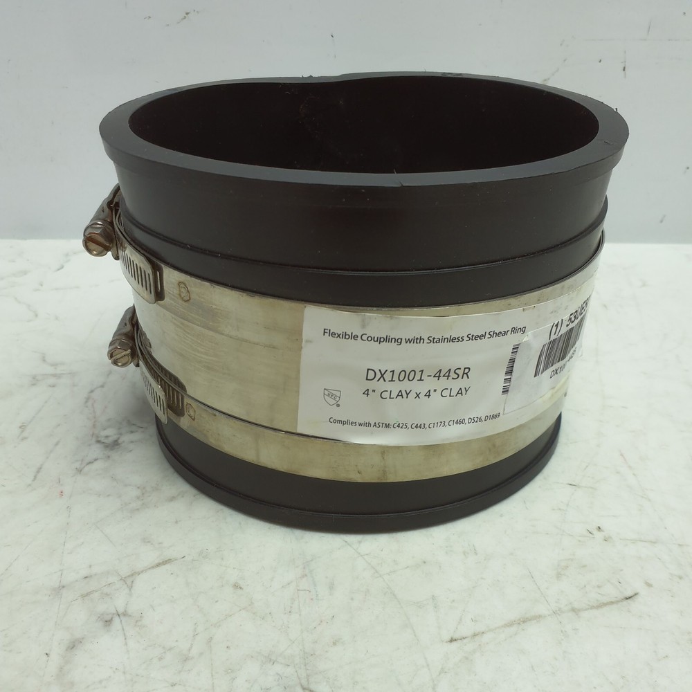 Shielded Transition Coupling 4" Pipe Size PVC DX1001-44SR *MISSING 2 CLAMPS*