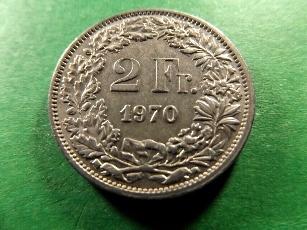 SWITZERLAND 1970 2 Francs