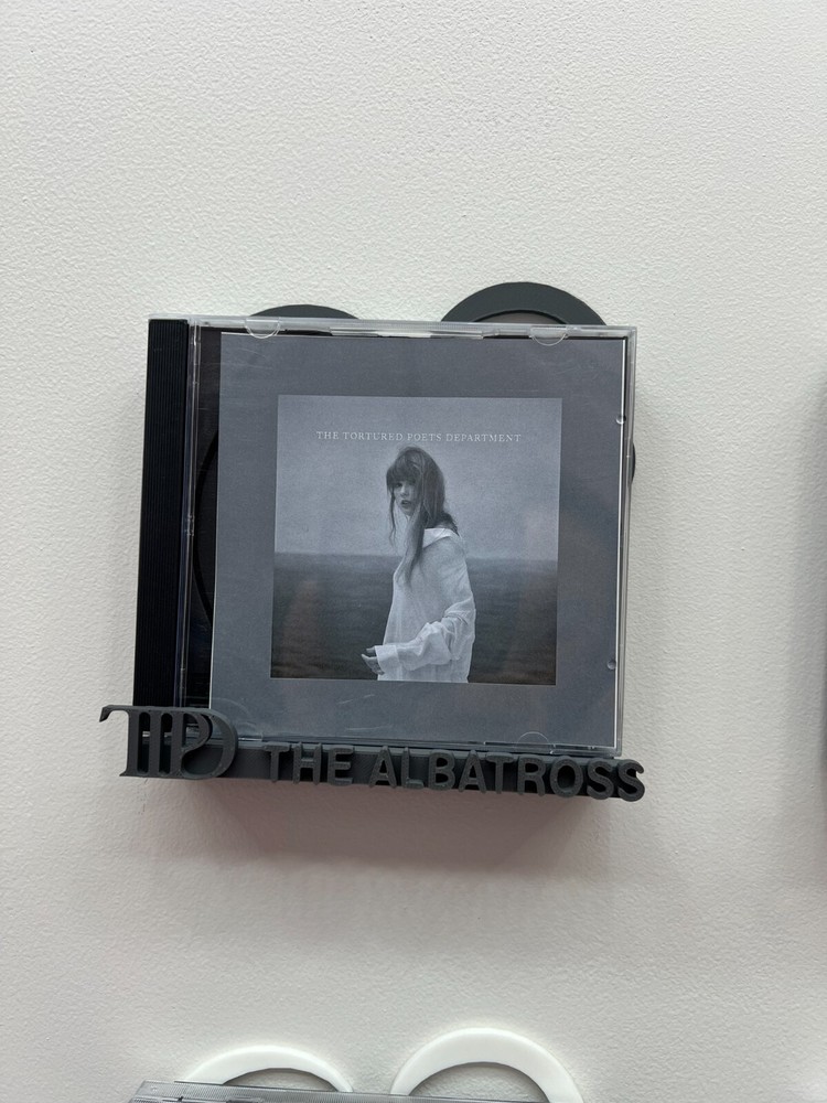 T Swift Inspired CD Wall Mount - "The Albatross" double disk TTPD