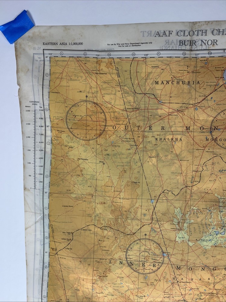 AAF CLOTH CHART Eastern Asia 1943