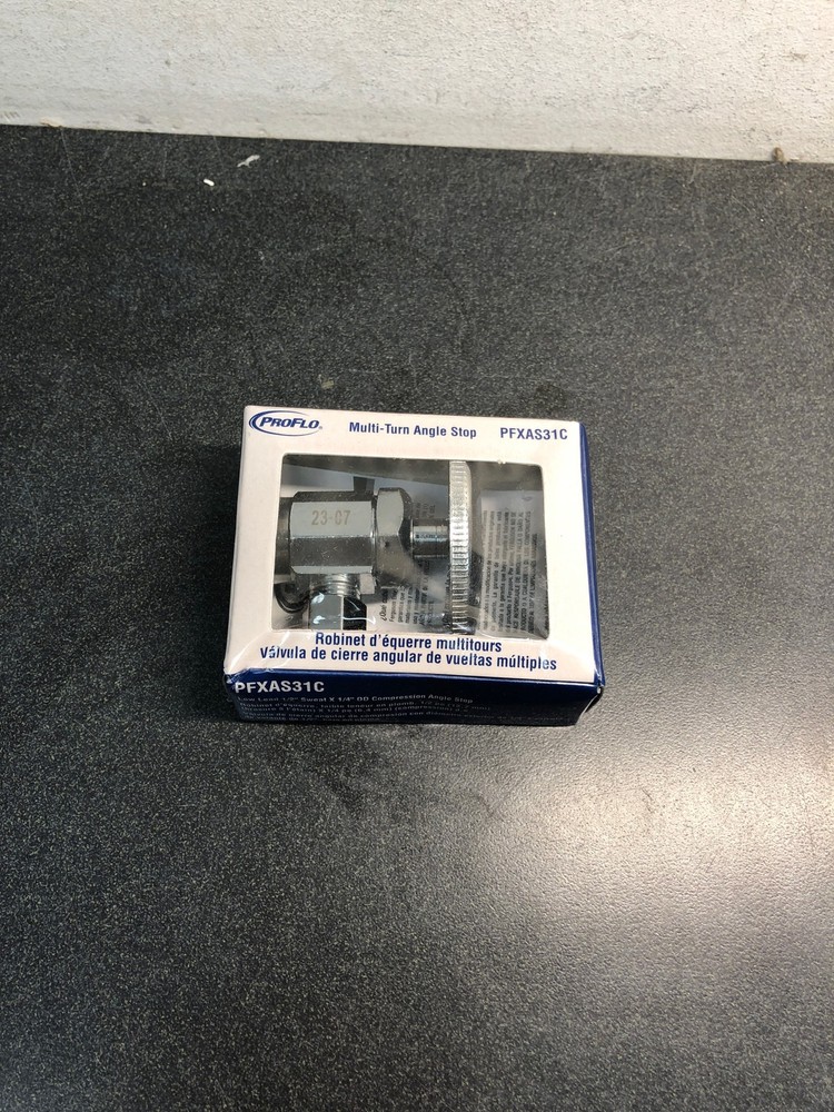 PROFLO PFXAS31C 1/2" x 1/4" Angle Supply Stop - Chrome