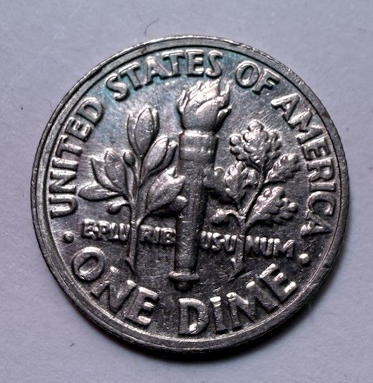 1997 P Dime Us Mint Error Off Center Struck Both Sides Filled P