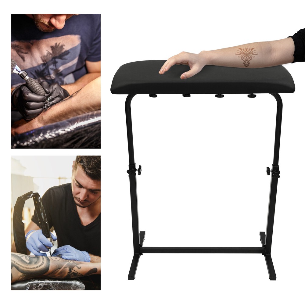Adjustable Arm Rest Bracket for Tattoo & Salon Use with Thick Sponge Pad