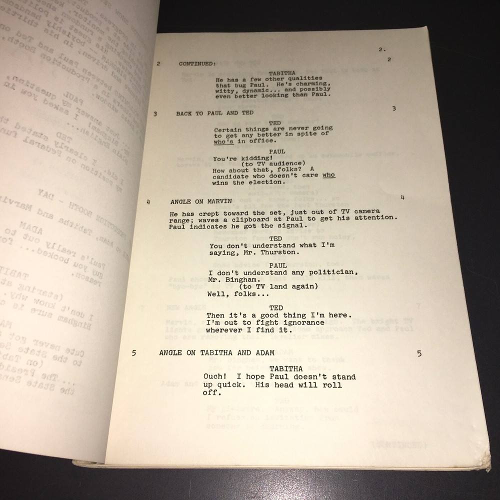 TABITHA (8/30/77) "TABITHA'S TRIANGLE" 41p Revised Final Draft Original + COA!