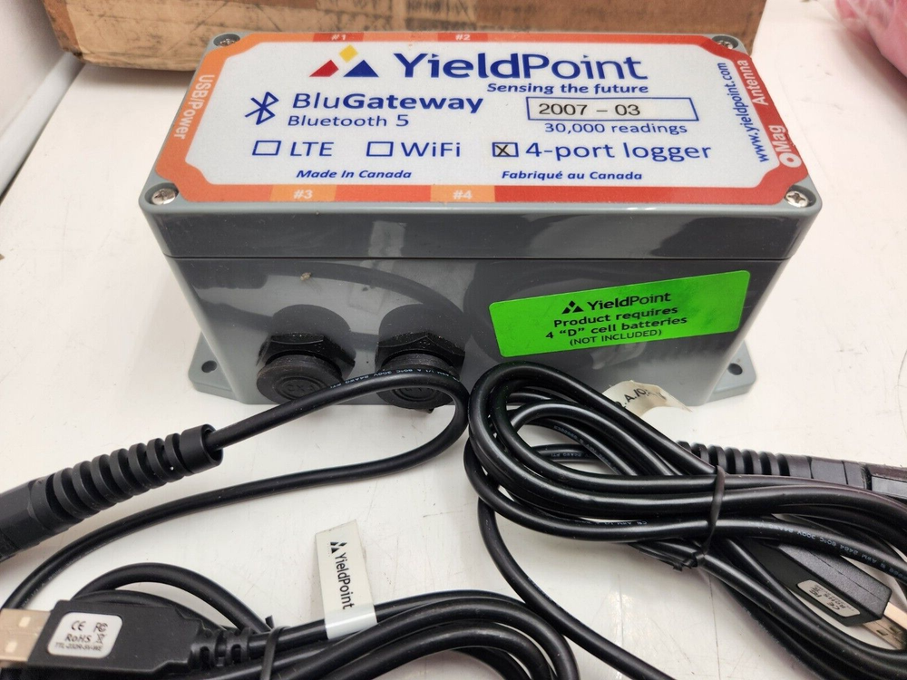 2 Yieldpoint BluGateway 4-port Data Loggers & 6 BluLink