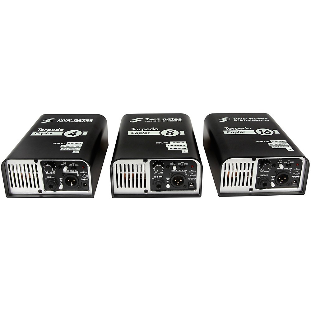 Two Notes Audio Engineering Torpedo Captor Loadbox/Attenuator/DI Black 4 Ohm