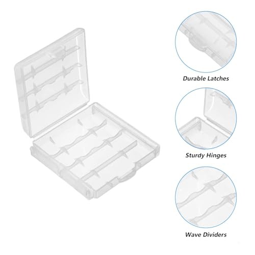 6pcs AAA Battery Storage Case Holder Box AA Battery Storage Case